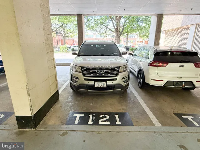 a car parked in front of building