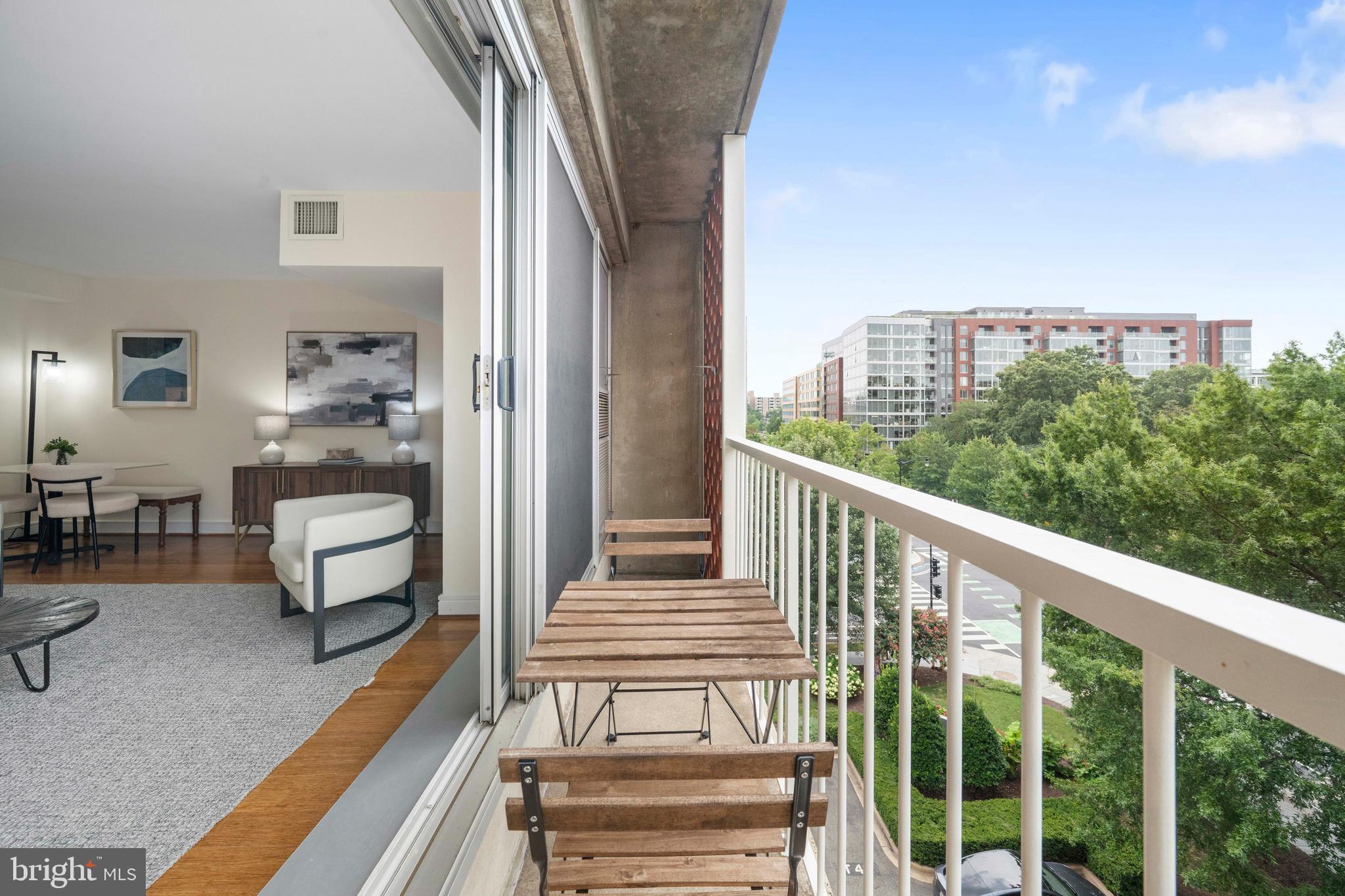 800 4th Street Southwest, Unit S421 Washington, DC 20024 - Photo 6 of 30 a view of a balcony and couch