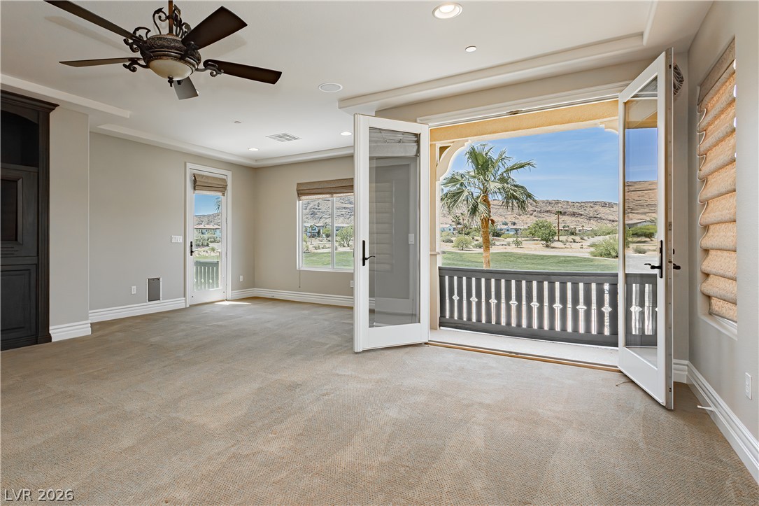 2155 Alcova Ridge Drive Las Vegas, NV 89135 - Photo 18 of 43 Primary bedroom balcony