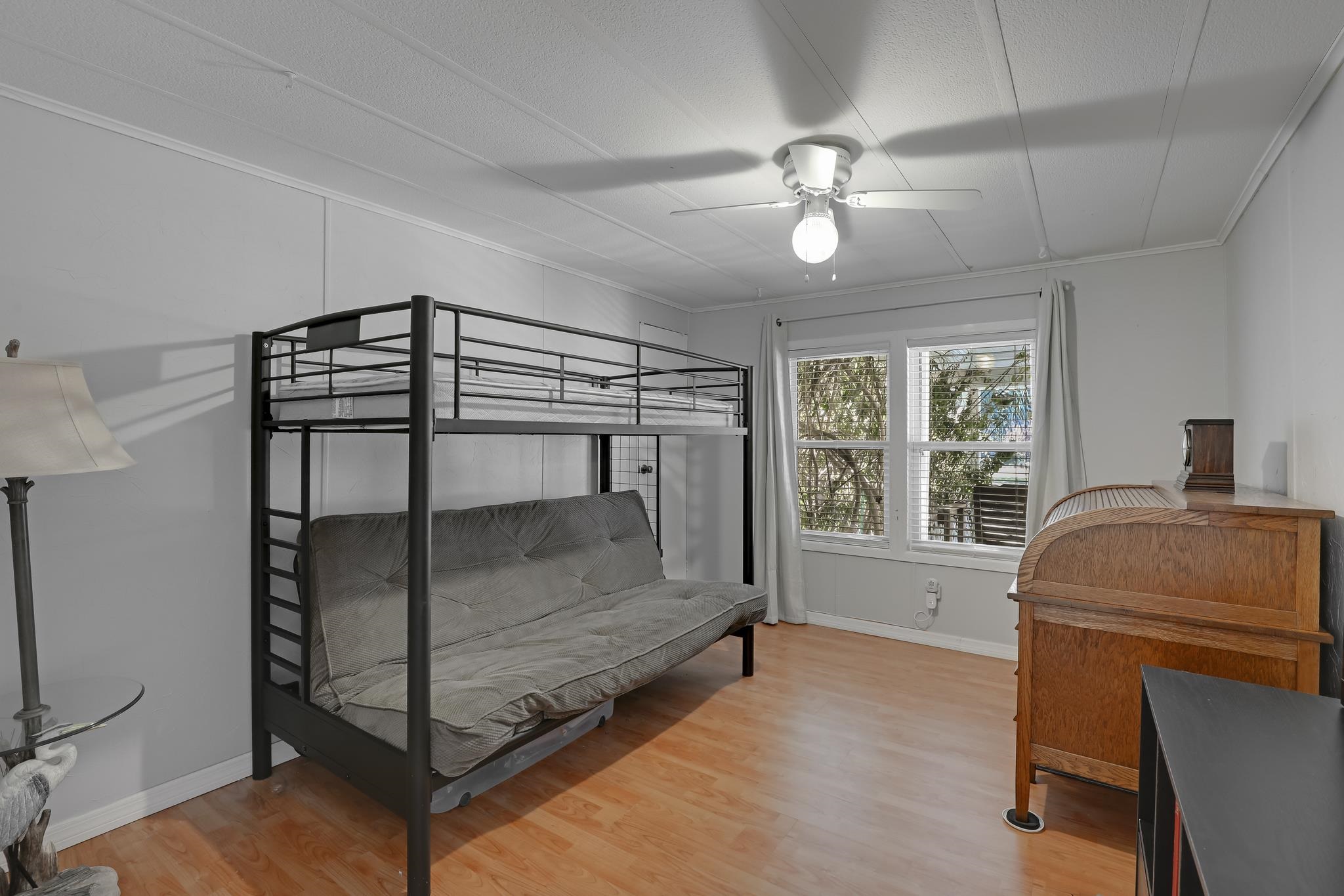 6901 Catlett Road St. Augustine, FL 32095 - Photo 45 of 74 Bedroom with light wood finished floors, crown molding, and a ceiling fan