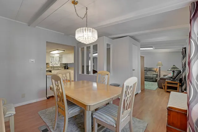 a view of park with large trees