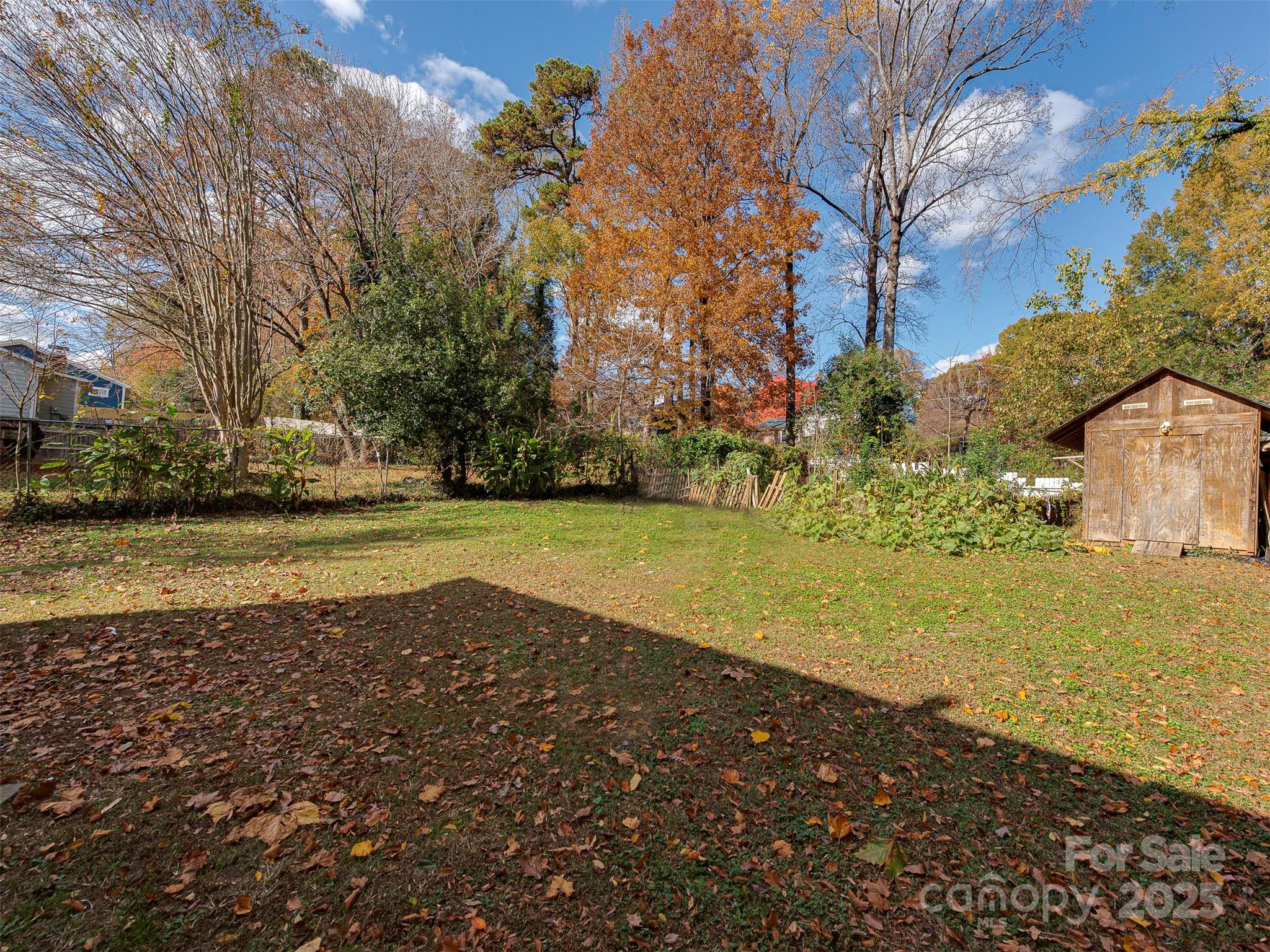 7413 Lockmont Drive Charlotte, NC 28212 - Photo 36 of 42 a view of a yard with yellow lighting