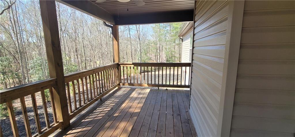 123 Ridge Crest Court Ellijay, GA 30540 - Photo 3 of 34 a view of balcony with wooden floor