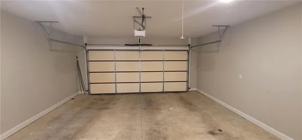 a view of a garage