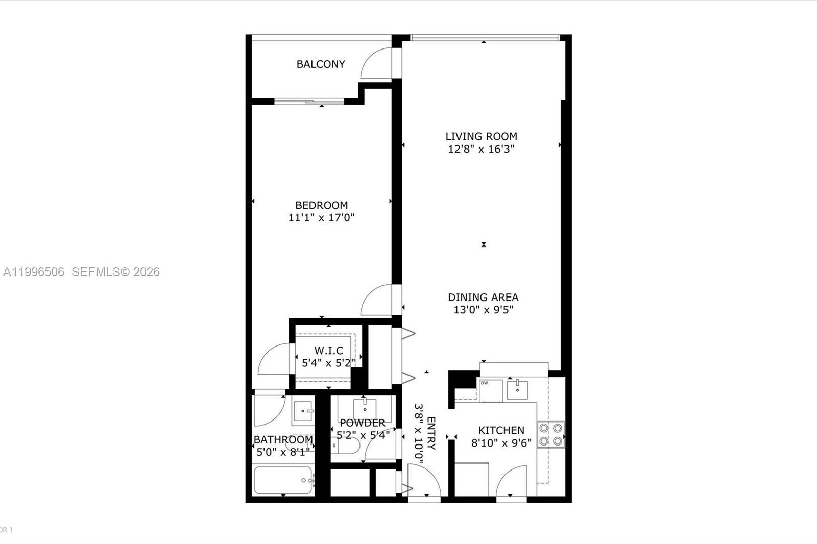 8233 Harding Avenue, Unit 504 Miami Beach, FL 33141 - Photo 18 of 24 a picture of a floor plan