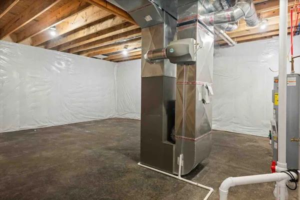 a view of a row of shower