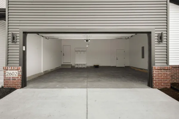 a view of a garage