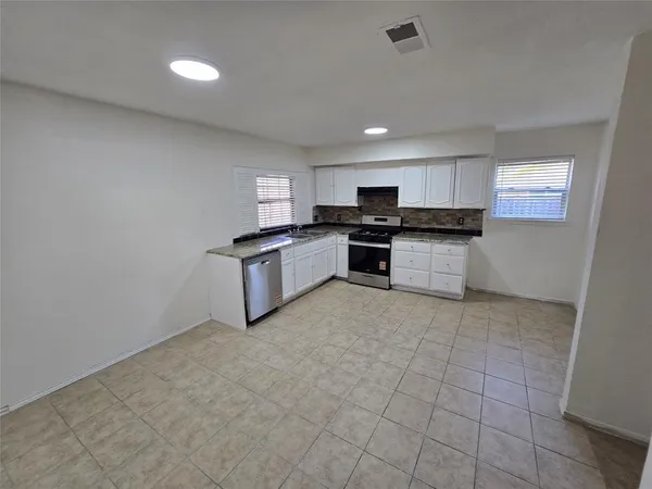 a kitchen with a sink cabinets and stainless steel appliances