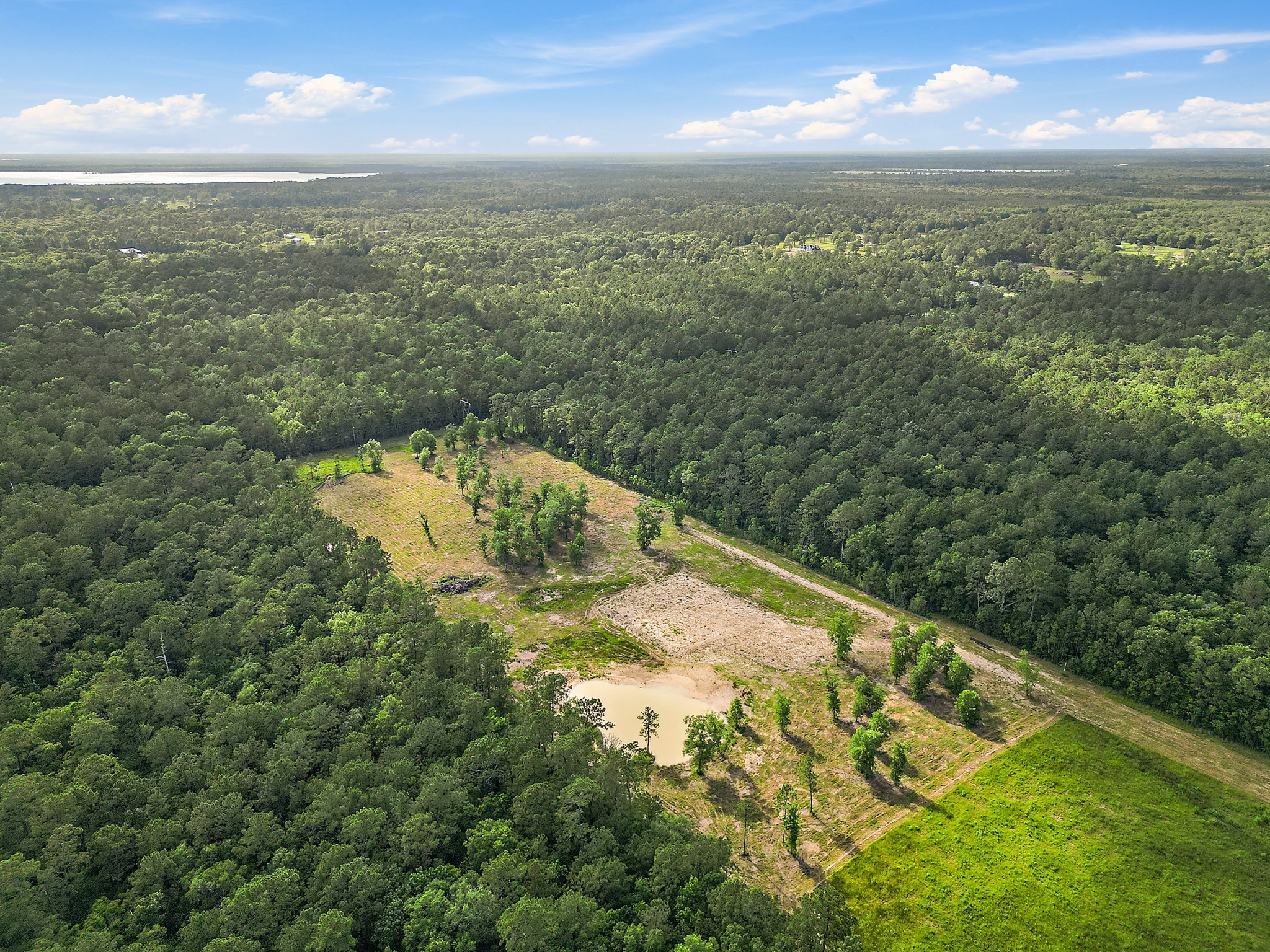 a view of a lake from a balcony