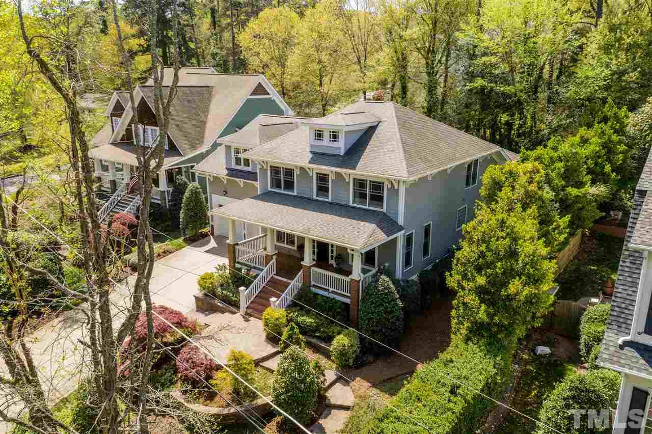 1407 Nottingham Road Raleigh, NC 27607 - Photo 29 of 30 an aerial view of a house with a yard