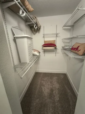 a view of storage and utility room with racks on the wall