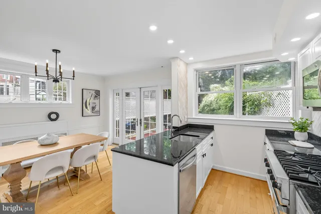 a kitchen that has a sink and a stove