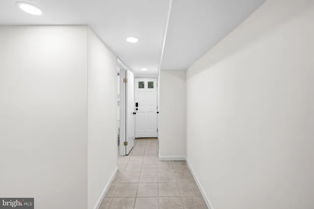 a car is parked in a garage