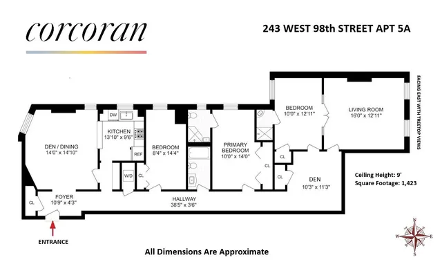 $1,495,000 | 243 West 98th Street, Unit 5A | Upper West Side