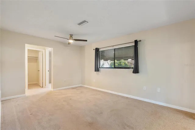 an empty room with a window