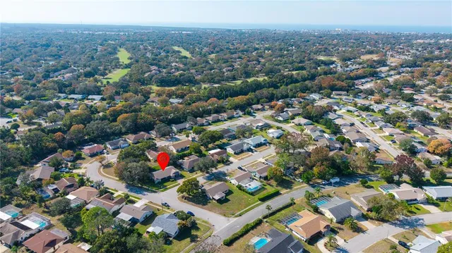 an aerial view of multiple house