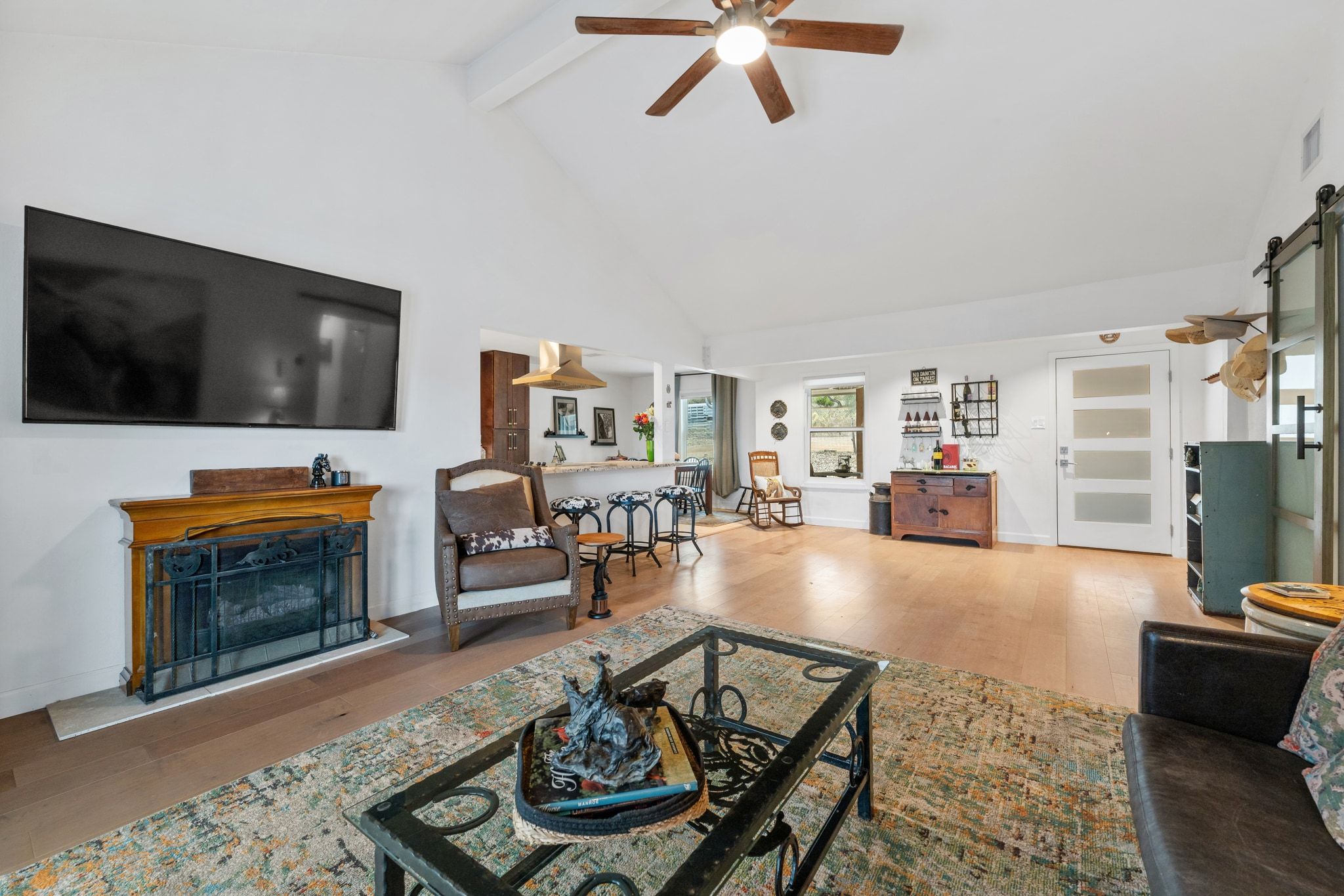 401 Ranchview Drive Johnson City, TX 78636 - Photo 13 of 40 Gorgeous hardwoods w oversized ceiling fan