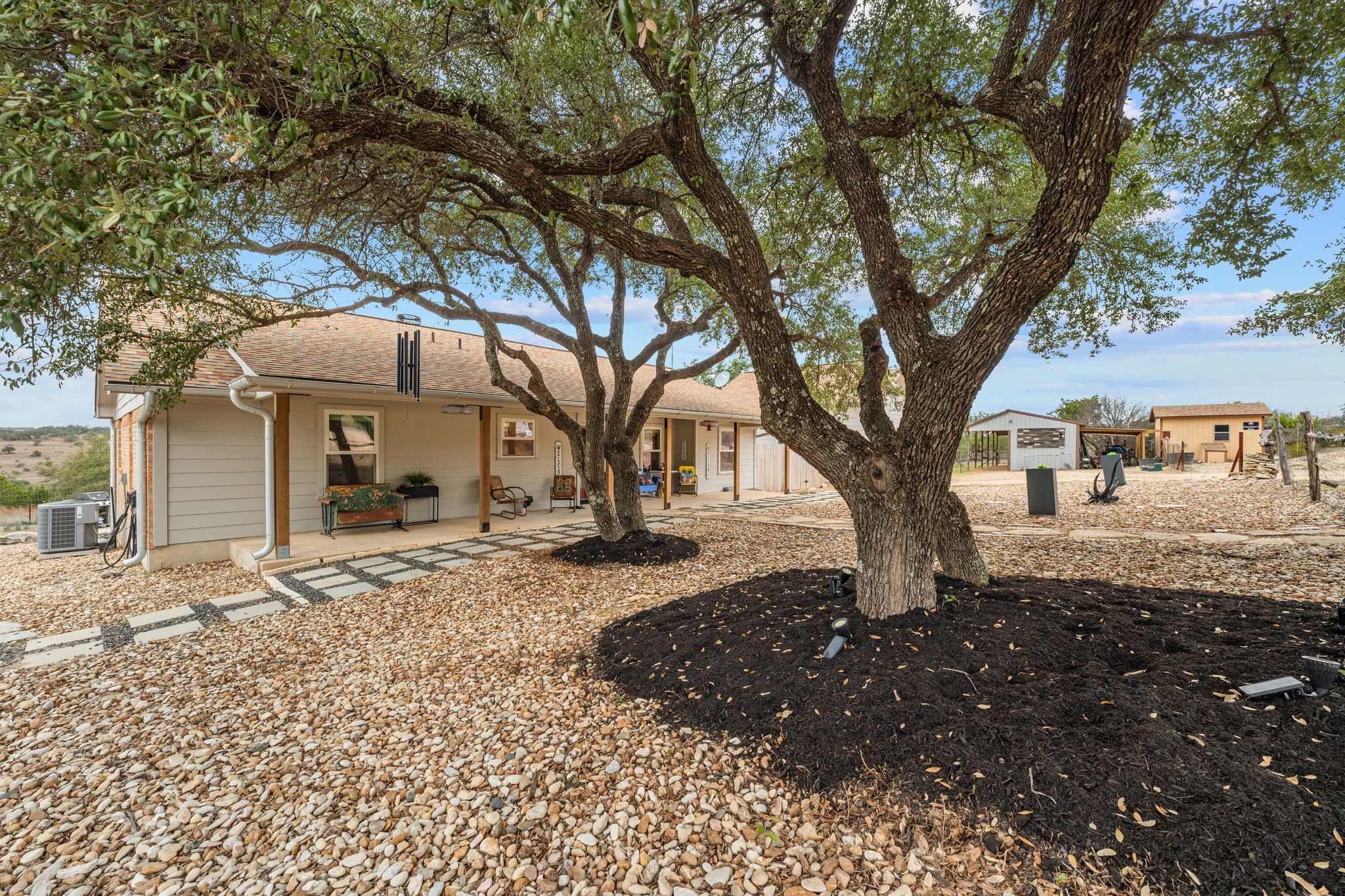 401 Ranchview Drive Johnson City, TX 78636 - Photo 5 of 40 Tons of shade under these big Oak trees
