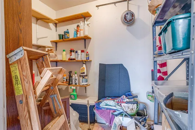a view of storage and utility room