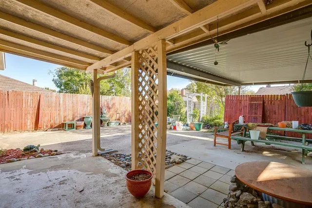 a outdoor space with furniture