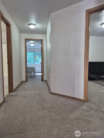 a view of a room with a wardrobe space