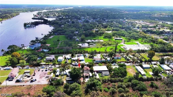 an aerial view of house with outdoor space