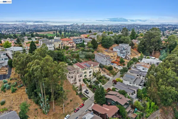 an aerial view of multiple house