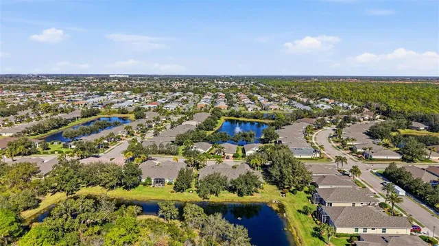 an aerial view of a city