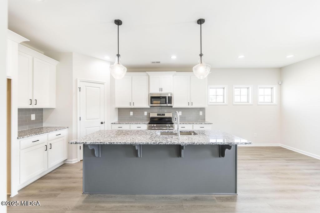 102 Black Birch Road, Unit 83G Perry, GA 31069 - Photo 10 of 31 a large kitchen with stainless steel appliances granite countertop a sink a window and wooden floor