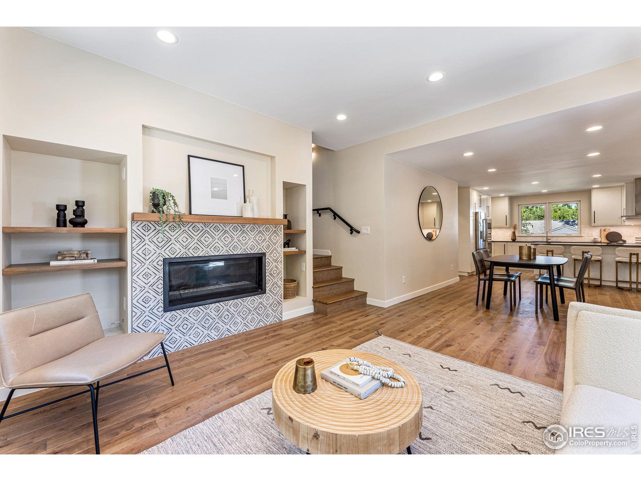 1616 North Street Boulder, CO 80304 - Photo 4 of 32 a living room with furniture and a fireplace