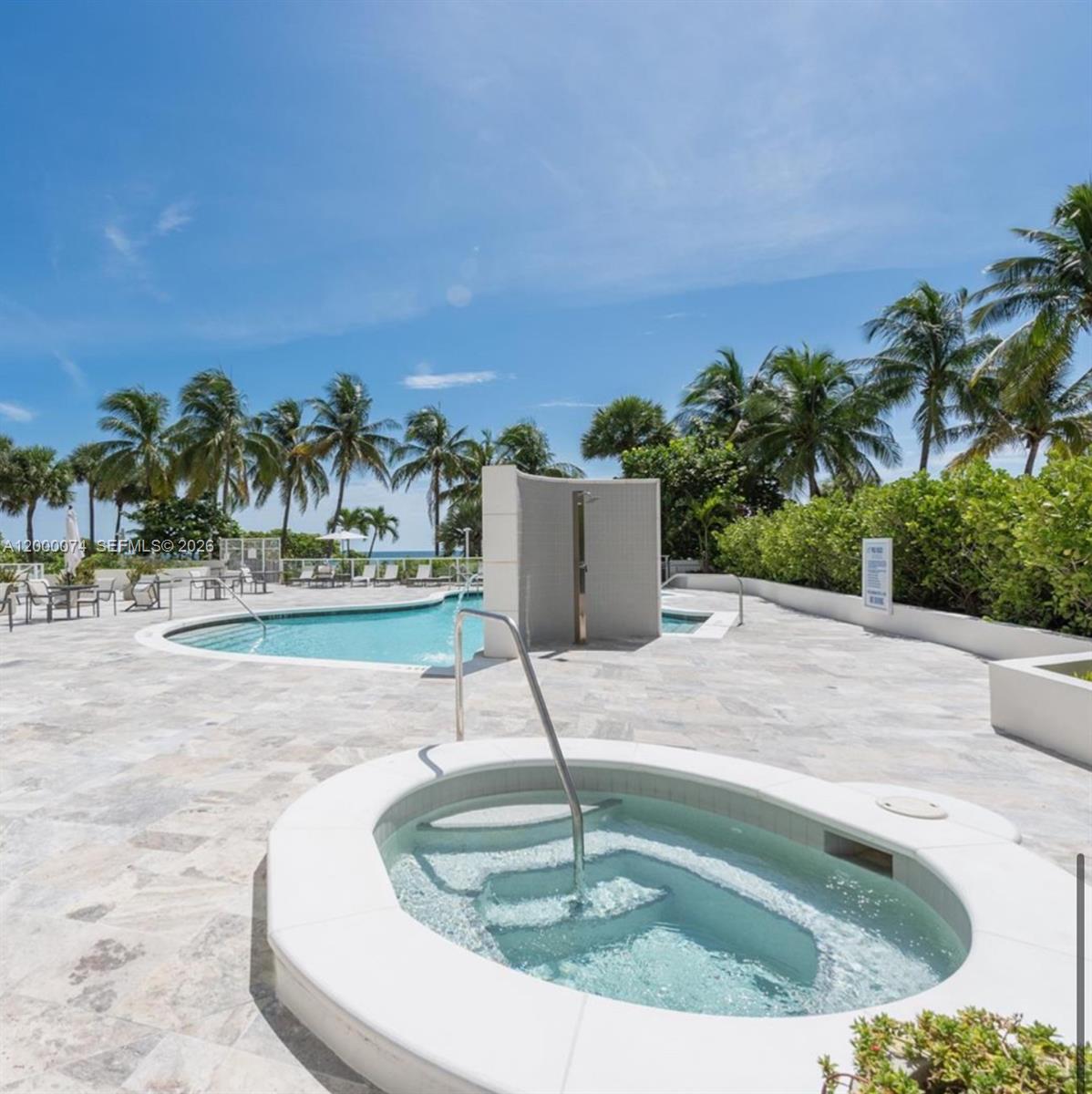 8925 Collins Avenue, Unit 2J Surfside, FL 33154 - Photo 54 of 63 a view of outdoor space yard and swimming pool