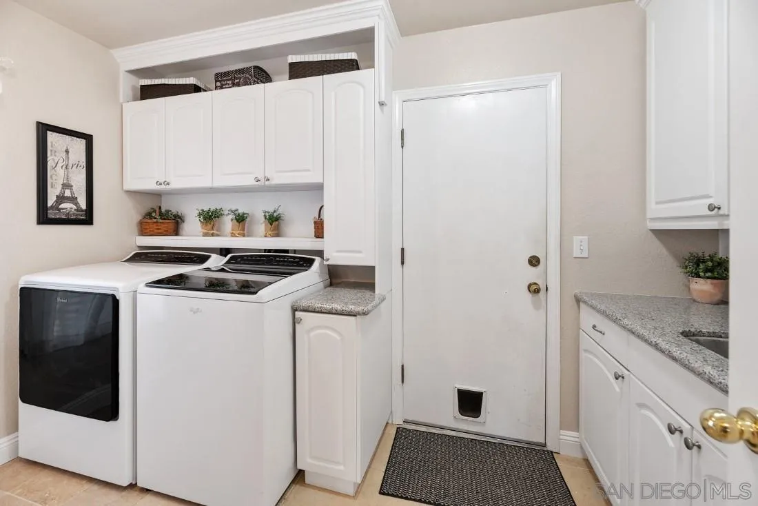 12904 Stone Canyon Road Poway, CA 92064 - Photo 24 of 72 a kitchen with white cabinets and white appliances