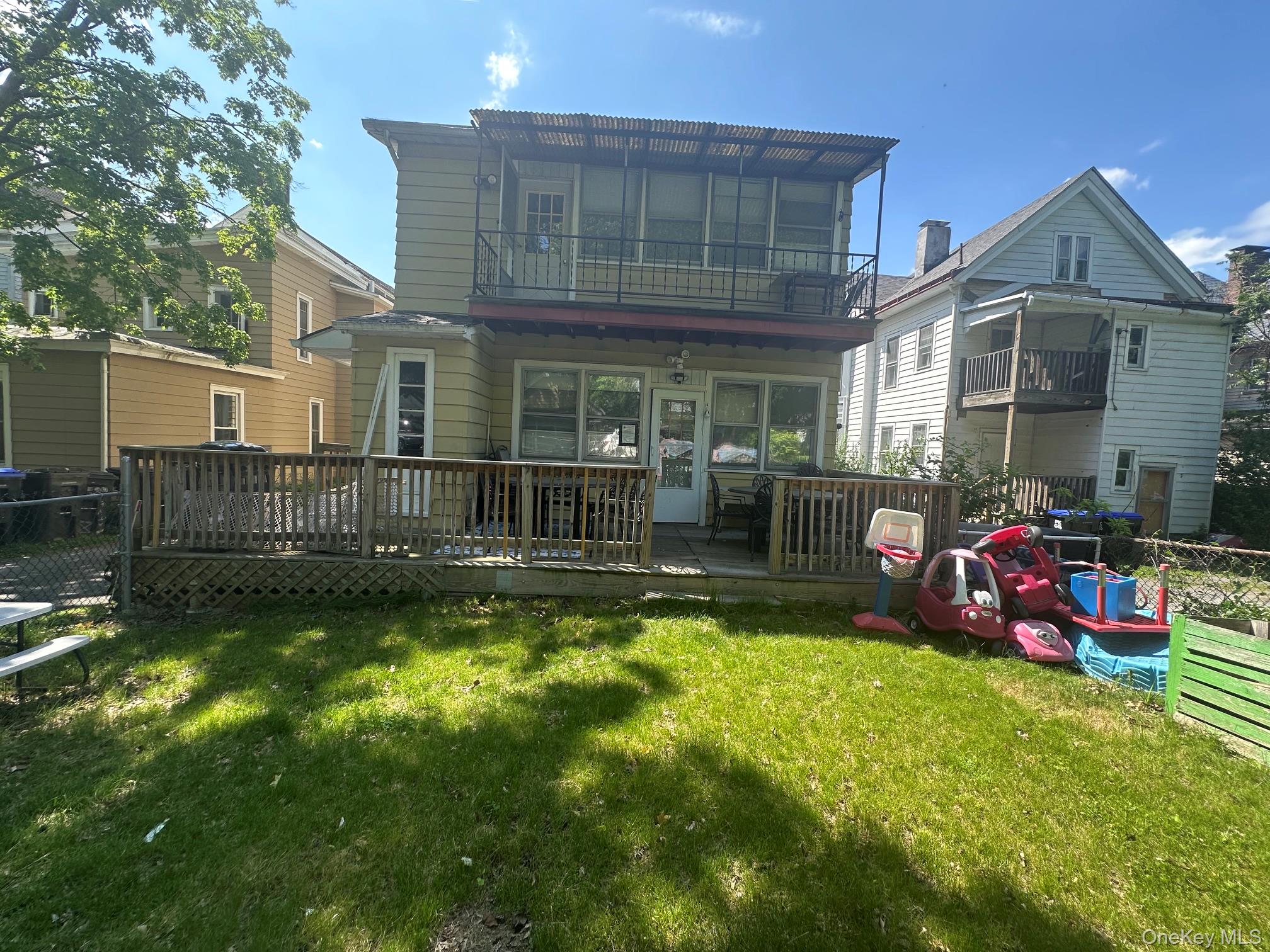 23 Virginia Poughkeepsie, NY 12601 - Photo 12 of 18 Currently used as a daycare lovely, fenced yard area with Deck on first floor and porch on 2nd.