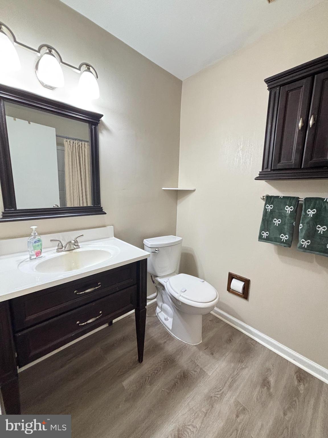 1011 South Beecham Road Williamstown, NJ 08094 - Photo 4 of 23 a bathroom with a toilet a sink and mirror