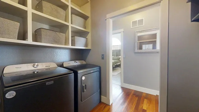 a view of a dinning tables and chairs in patio