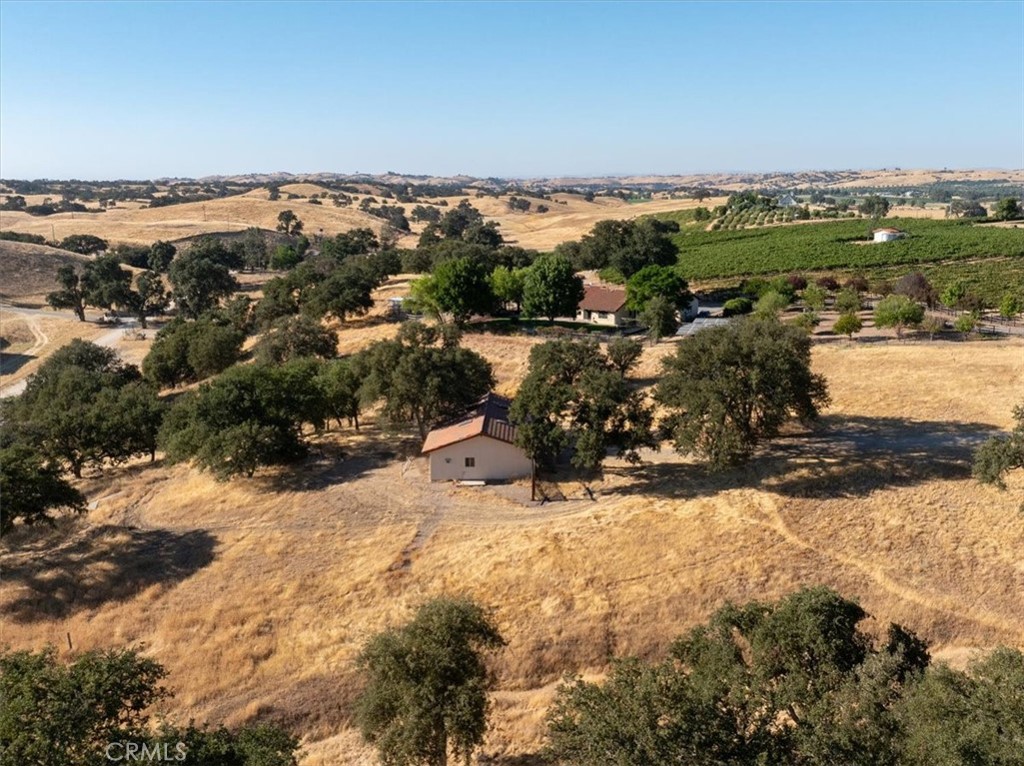 5745 Iron Gate Road Paso Robles, CA 93446 - Photo 50 of 58 Aerial view of the shop and with the home in the distance.