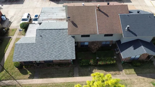 an aerial view of a fireplace with a fireplace