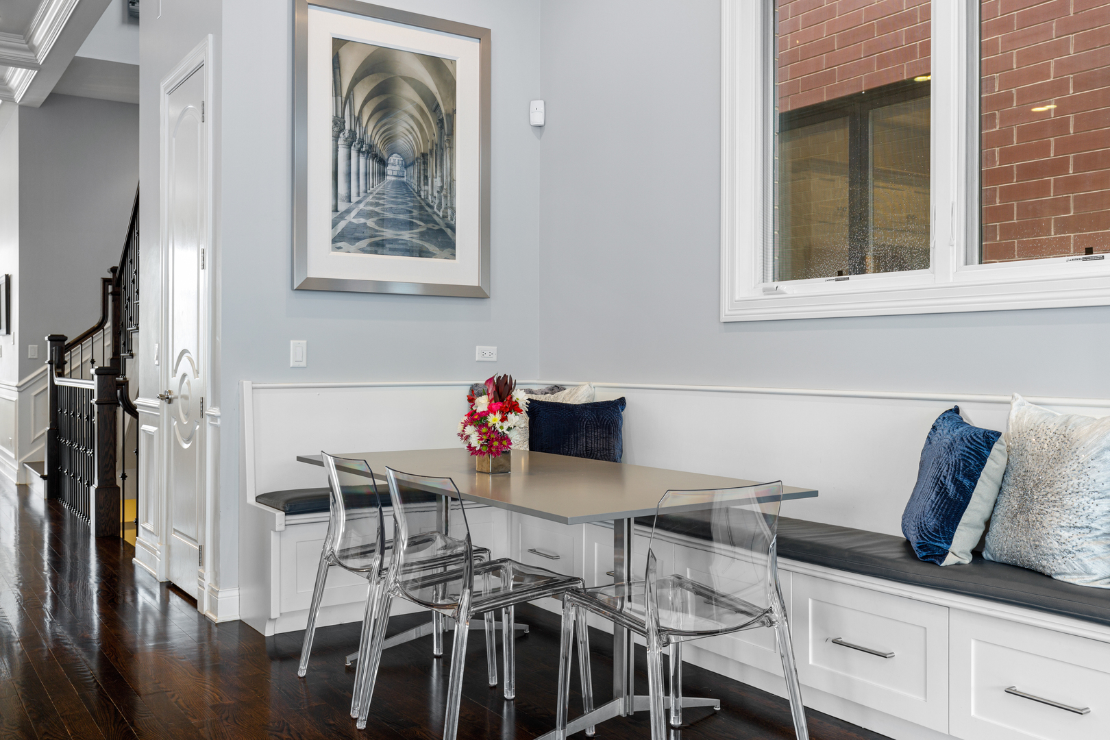 Undisclosed Address Chicago, IL 60657 - Photo 19 of 52 a view of a dining room with furniture and wooden floor