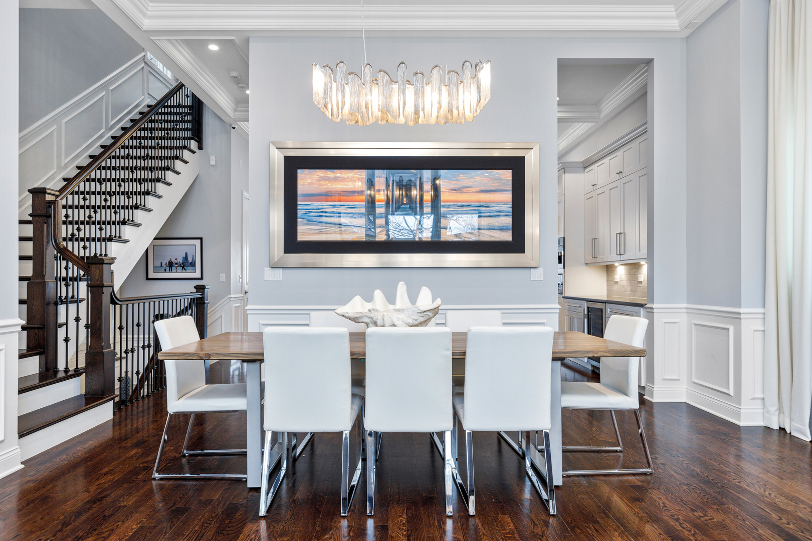 Undisclosed Address Chicago, IL 60657 - Photo 23 of 52 a view of a dining room with furniture and wooden floor