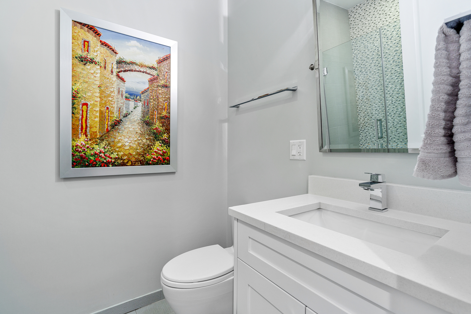 Undisclosed Address Chicago, IL 60657 - Photo 31 of 52 a bathroom with a toilet and a sink