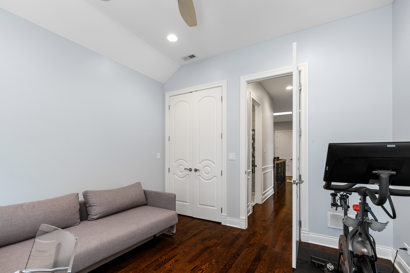 Undisclosed Address Chicago, IL 60657 - Photo 48 of 52 a living room with furniture and a wooden floor