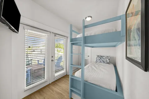 a front view of a building with street view