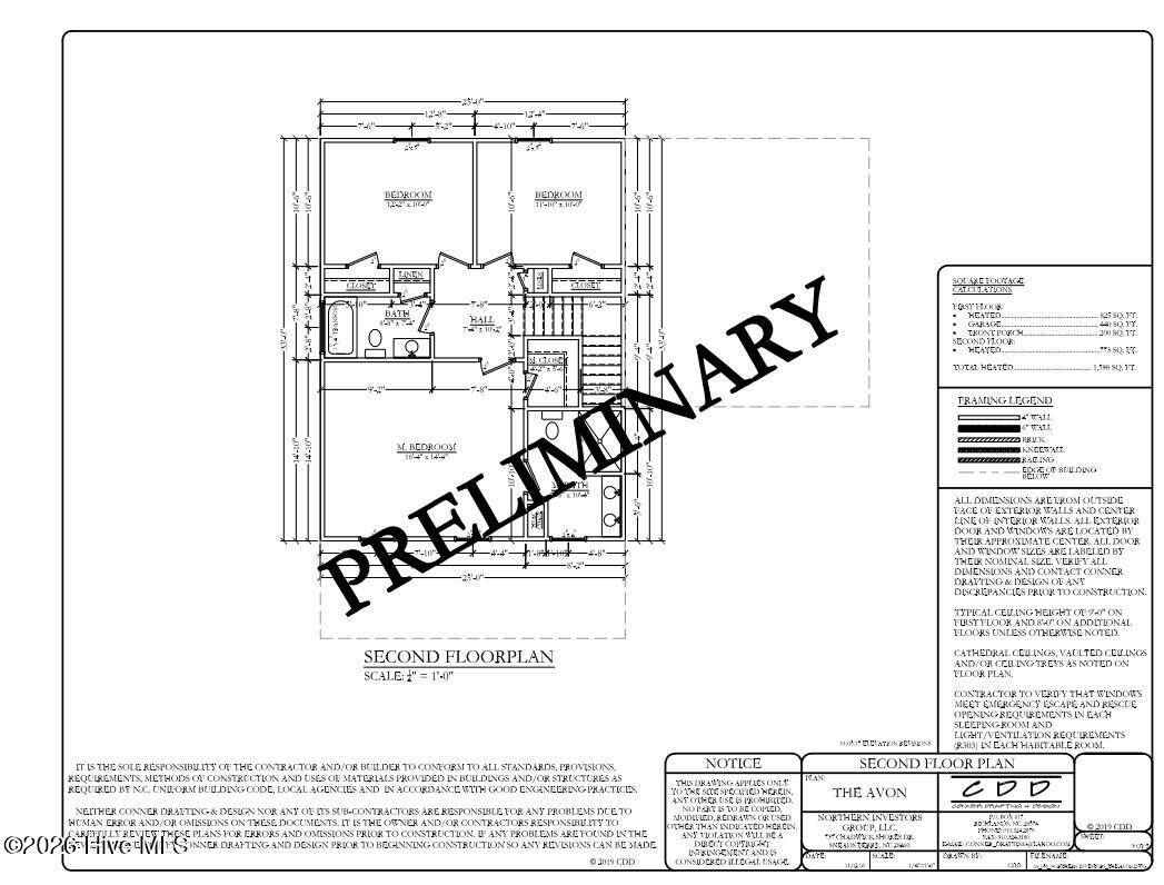 103 Maple Court Havelock, NC 28532 - Photo 5 of 5 Preliminary Second Floor Plan