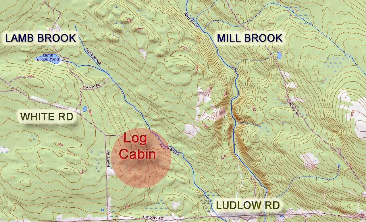 127 White Road Ludlow, ME 04730 - Photo 6 of 38 topo-map-land-log-cabin
