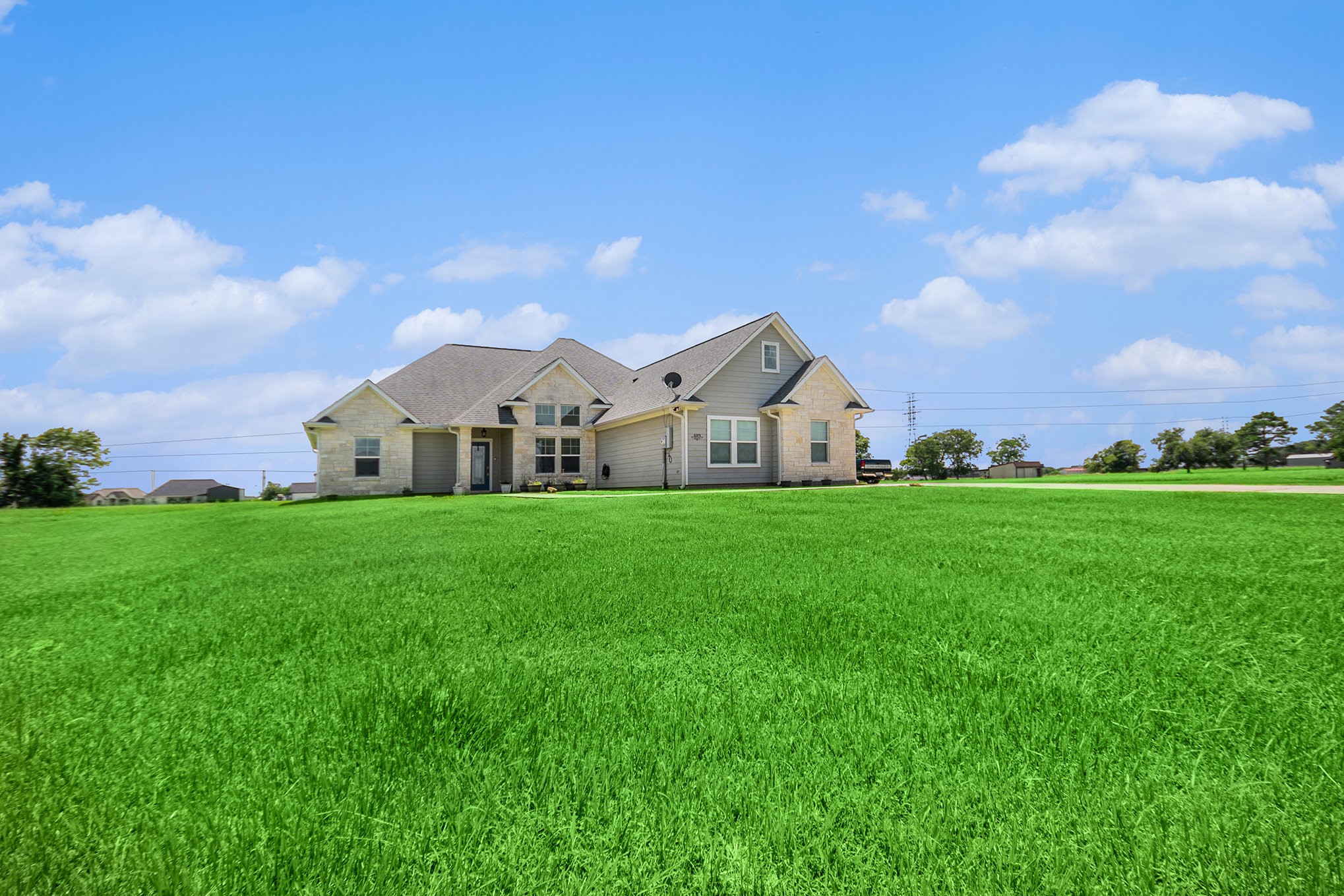 489 Sunset Trail Angleton, TX 77515 - Photo 28 of 39 a view of white house with garden and wooden fence