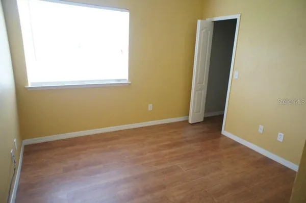 an empty room with a window