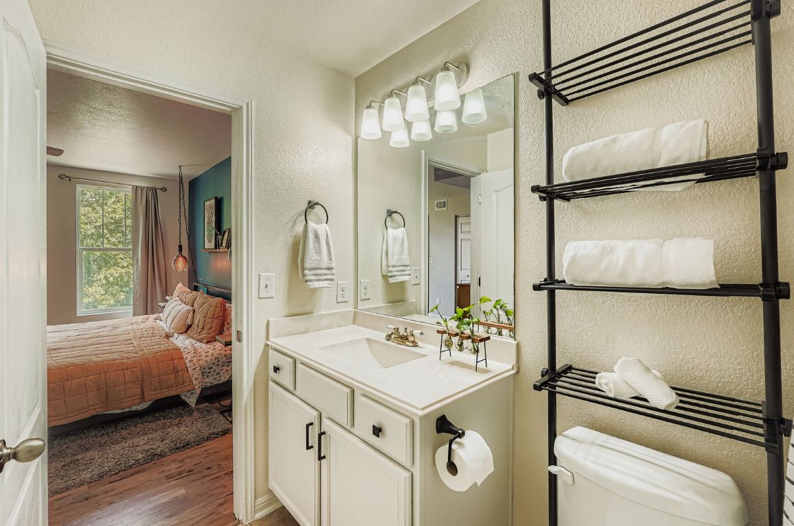 229 Ferrule Drive Kyle, TX 78640 - Photo 20 of 28 a bathroom with a sink and a mirror