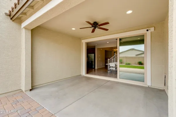 a house view with a garden space
