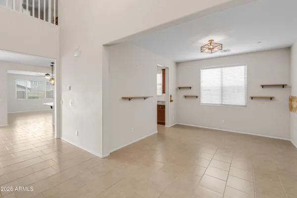 an empty room with a window