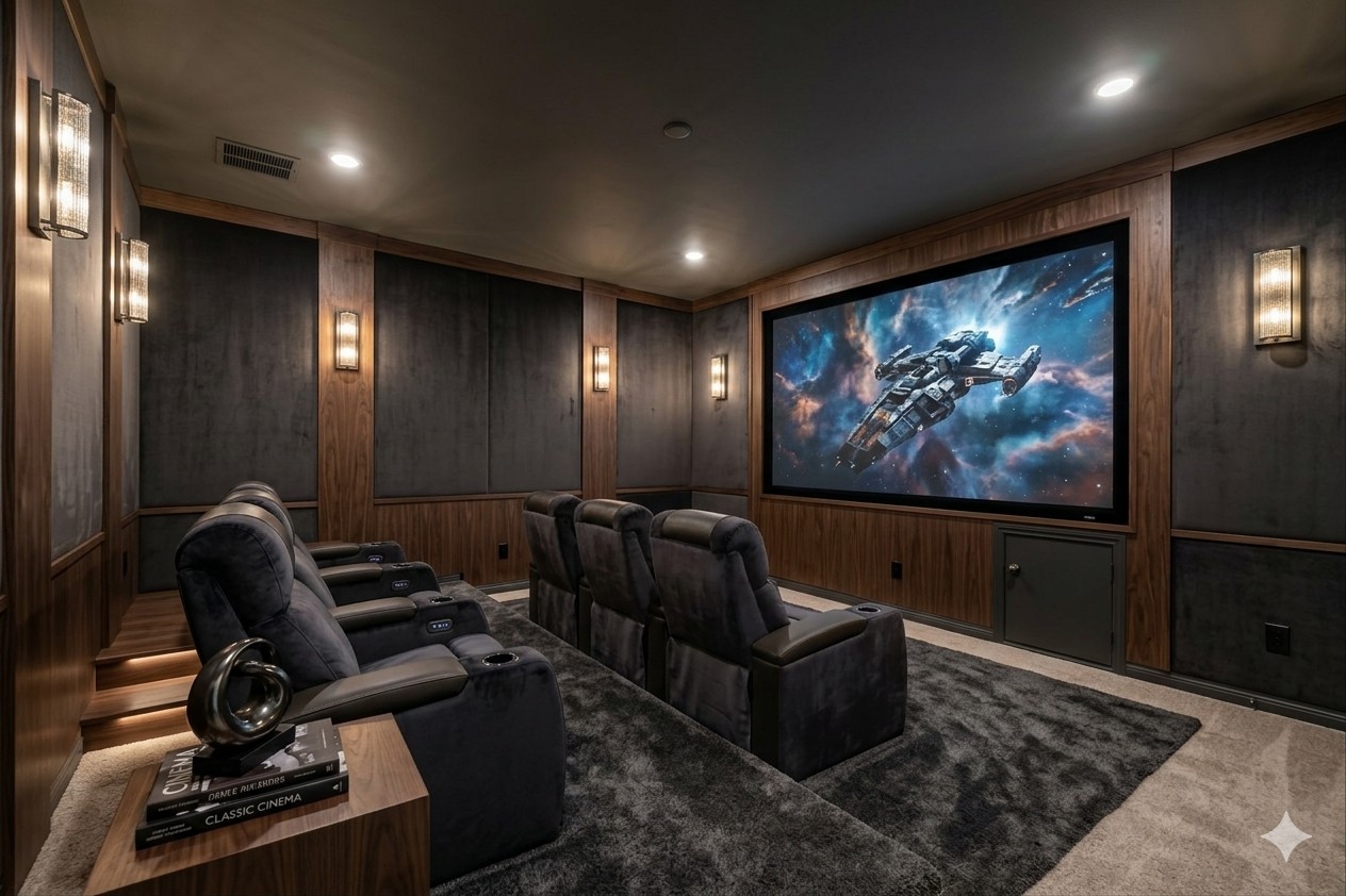 2308 Mondello Path Leander, TX 78641 - Photo 24 of 39 Indulge in cinematic luxury with this home theater, complete with plush recliners and ambient lighting.